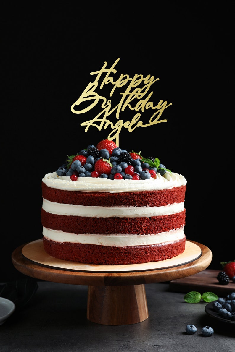 Happy Birthday Cake Toppersbirthday Cake Topperscake Topper Etsy