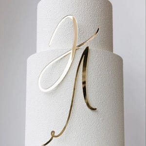 Wedding Cake Topper, Mirrored  Cake Topper, Custom Color Cake Topper, Cake Topper, Personalized Cake Topper