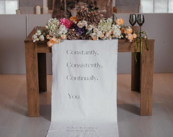 Elegant Party Bar Menu Sign, Custom Linen Fabric, Classic Wedding Style, Special Day Decor, Linen Sign, Textile Wedding Welcome
