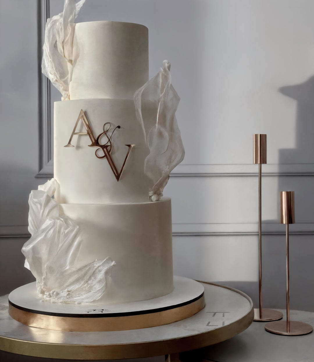 Personalized Mirrored Wedding Cake Topper, Custom Color - Etsy
