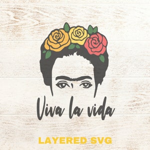 Frida / Frida SVG / SVG a strati / SVG messicano / File tagliati Frida / Donne SVG