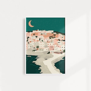 Naxos Night Print / Greek Island Night Print / Moonlight Print / Mediterranean Print
