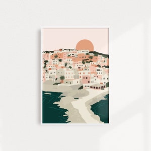 Naxos Print / Greek Island Print / South Aegean Print / Whitewashed Town print