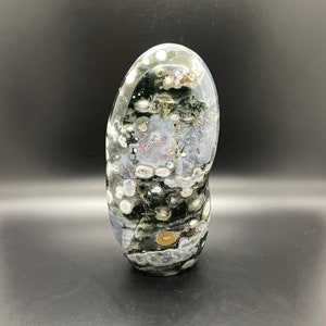 8th Vein Ocean Jasper Freeform, Agate, Madagascar, Orbicular Jasper, Jasper, Green, Calming Gemstone, Crystal, Quartz