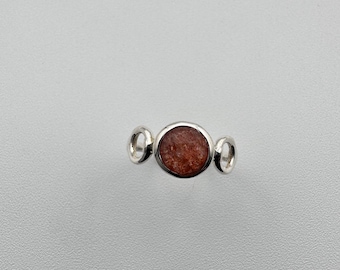 Faceted Sunstone Ring - Size 7