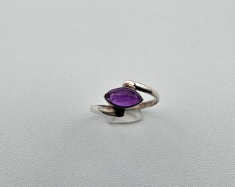 Ellipse Amethyst Ring - Size 5, 6 & 7