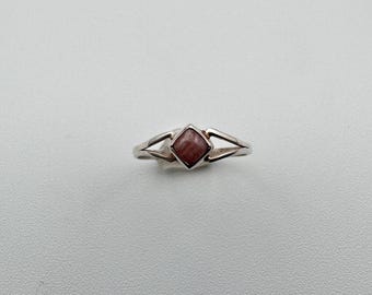 Square Kite Set Rhodochrosite Ring - Size 6, 6 & 8