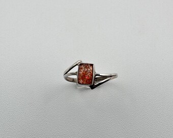 Rectangular Sunstone Ring - Size 5