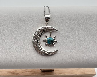 Turquoise + Pyrite Pendant