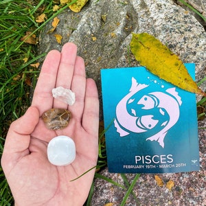 Pisces Crystals; Zodiac Crystals: Zodiac Crystal Bags - Pisces