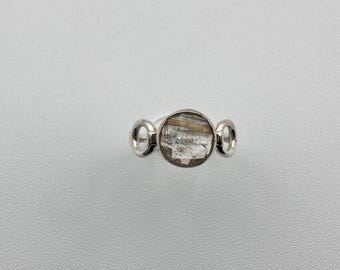 Faceted Golden Rutile Quartz Ring - Size 7 & 9