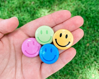 Smiley Button Pins