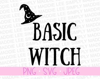 Basic Witch Digital Files | PNG, SVG, JPEG Files