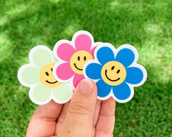 Smiley Flower Stickers