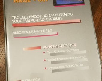 1987 PC Troubleshooting and Maintaninance training for IBM PC & Compatibles - vhs and Instruction book. Data-Tech Institute - Collectible!