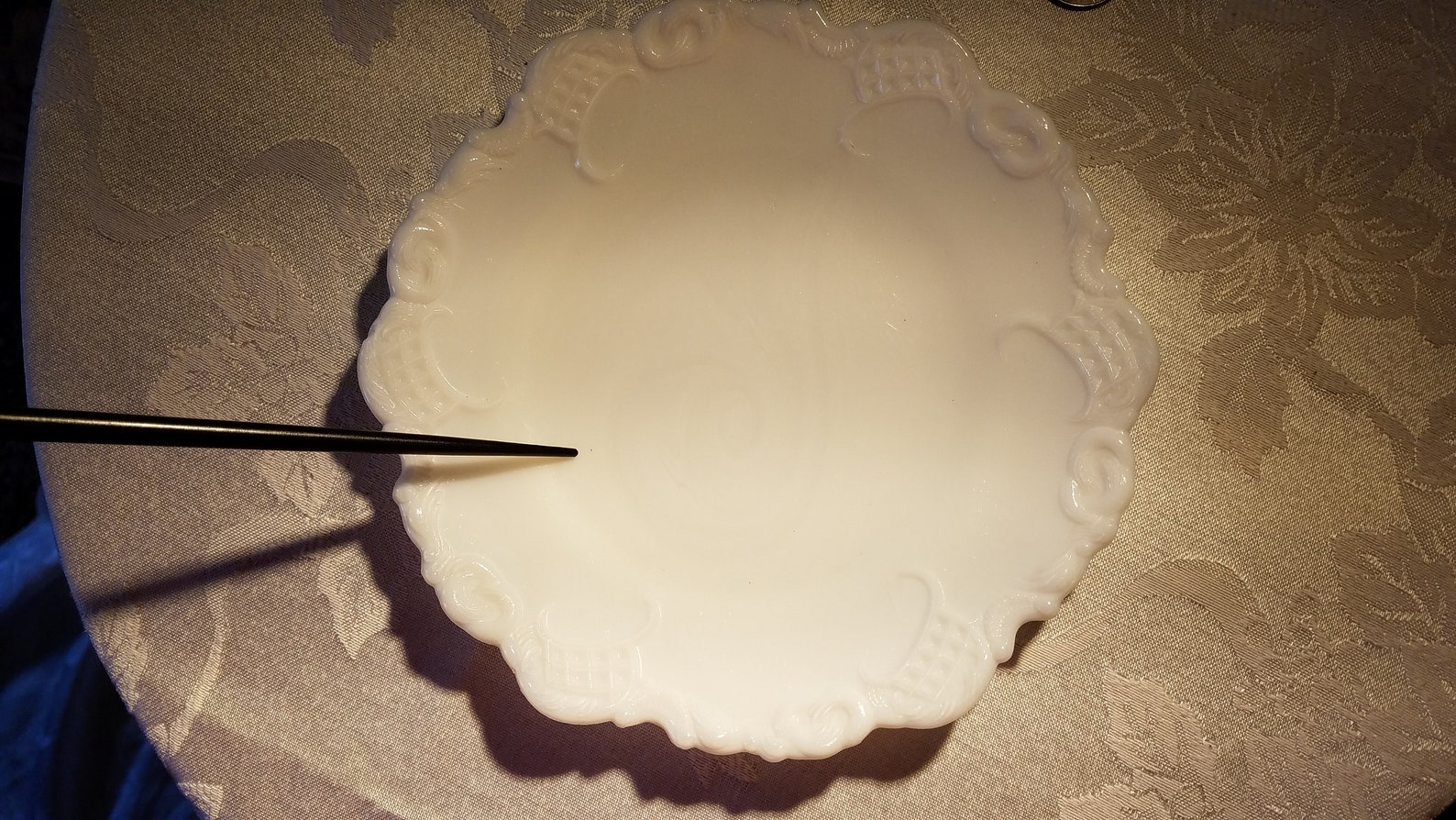 Antique Mckee Derby  milk  glass lunchen plate Etsy