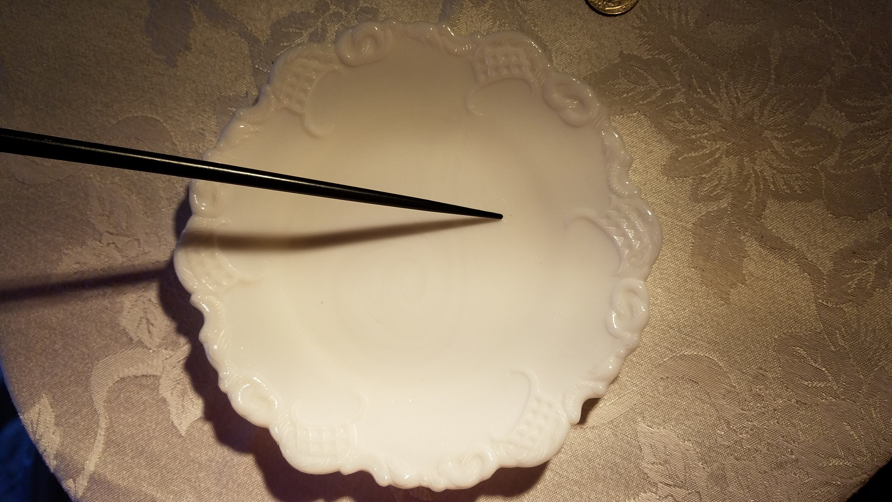 Antique Mckee Derby  milk  glass lunchen plate Etsy