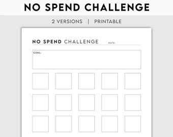 No Spend Challenge Tracker | Sparplan (Digitaler Download)
