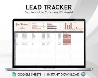 Lead Tracker Spreadsheet | Customer Manager CRM (Google Sheets)