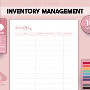 Inventory Tracker, Small Business Form, Editable Template, Editable Inventory, Inventory Tracker, Printable PDF, Product Inventory, Supply