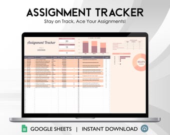 Student Assignment Tracker, Task Management in Google Sheets (Digital Download)