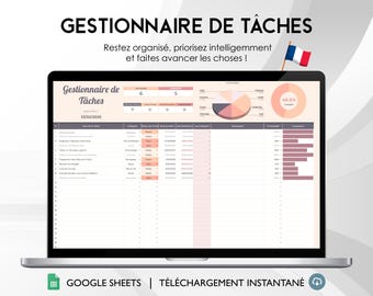 Google Sheets Task Manager | Task Tracker (Digital Download)