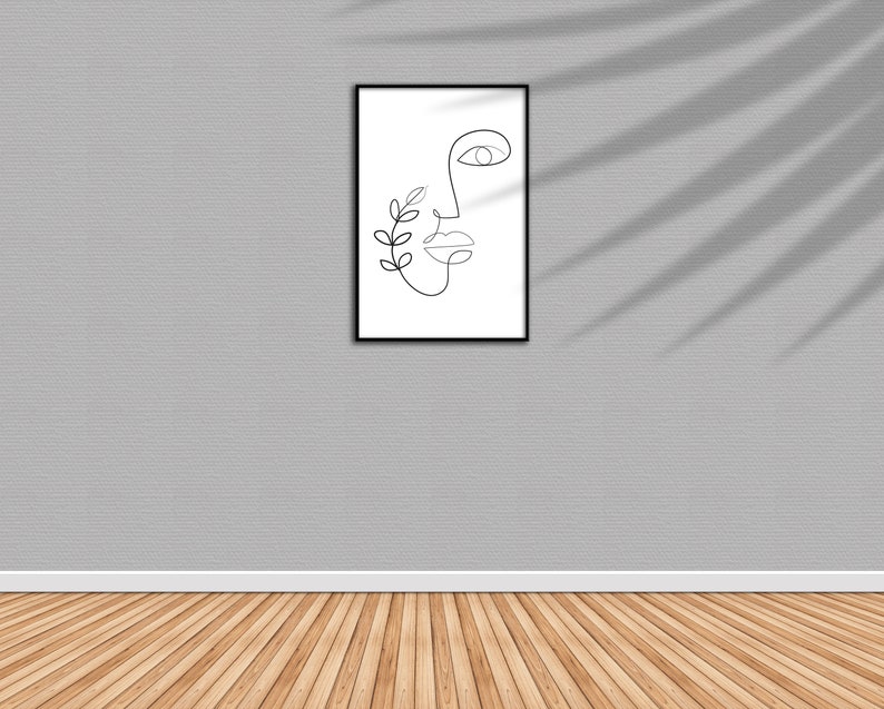Abstract Face Print Eyelash Print Line Illustration One Line Drawing Minimalist Gallery