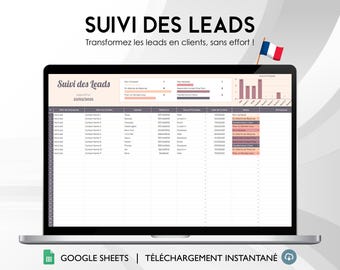 Lead Tracker Template - Automated Marketing Tool (Google Sheets Digital Download)