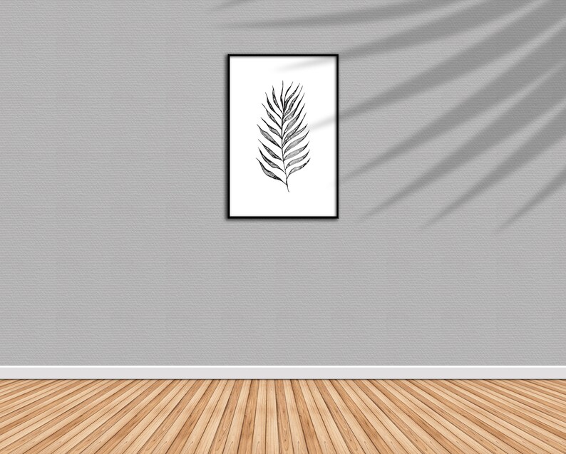 Modern Minimalist Fern Printable Art Botanical Print Botanical Wall Art Botanical Poster Reed Print Home Decor Wall Art Plant Prints