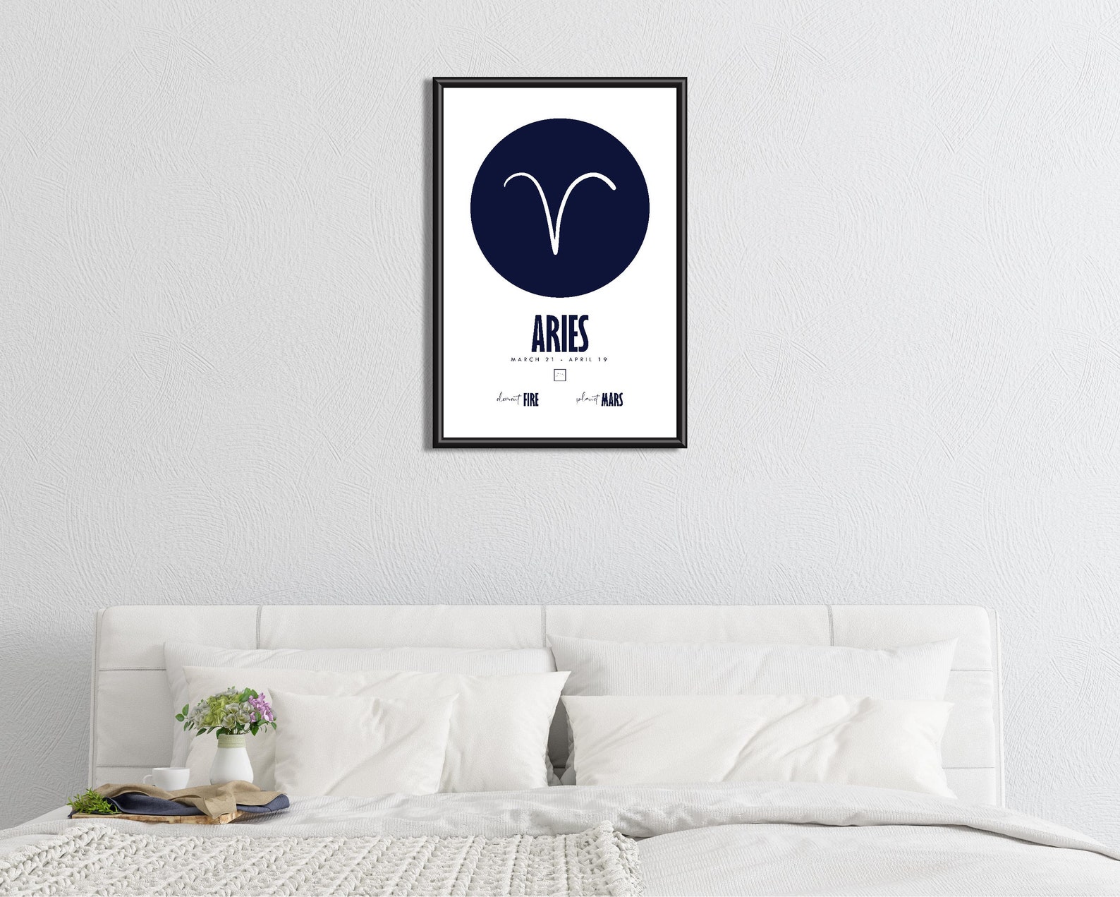 Zodiac Sign Wall Art Aries Zodiac Art Zodiac Wall Art Etsy