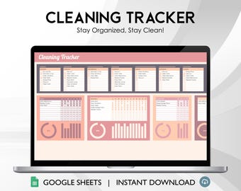 Cleaning Tracker Spreadsheet | Weekly & Daily Cleaning Schedule | Home Chore Checklist