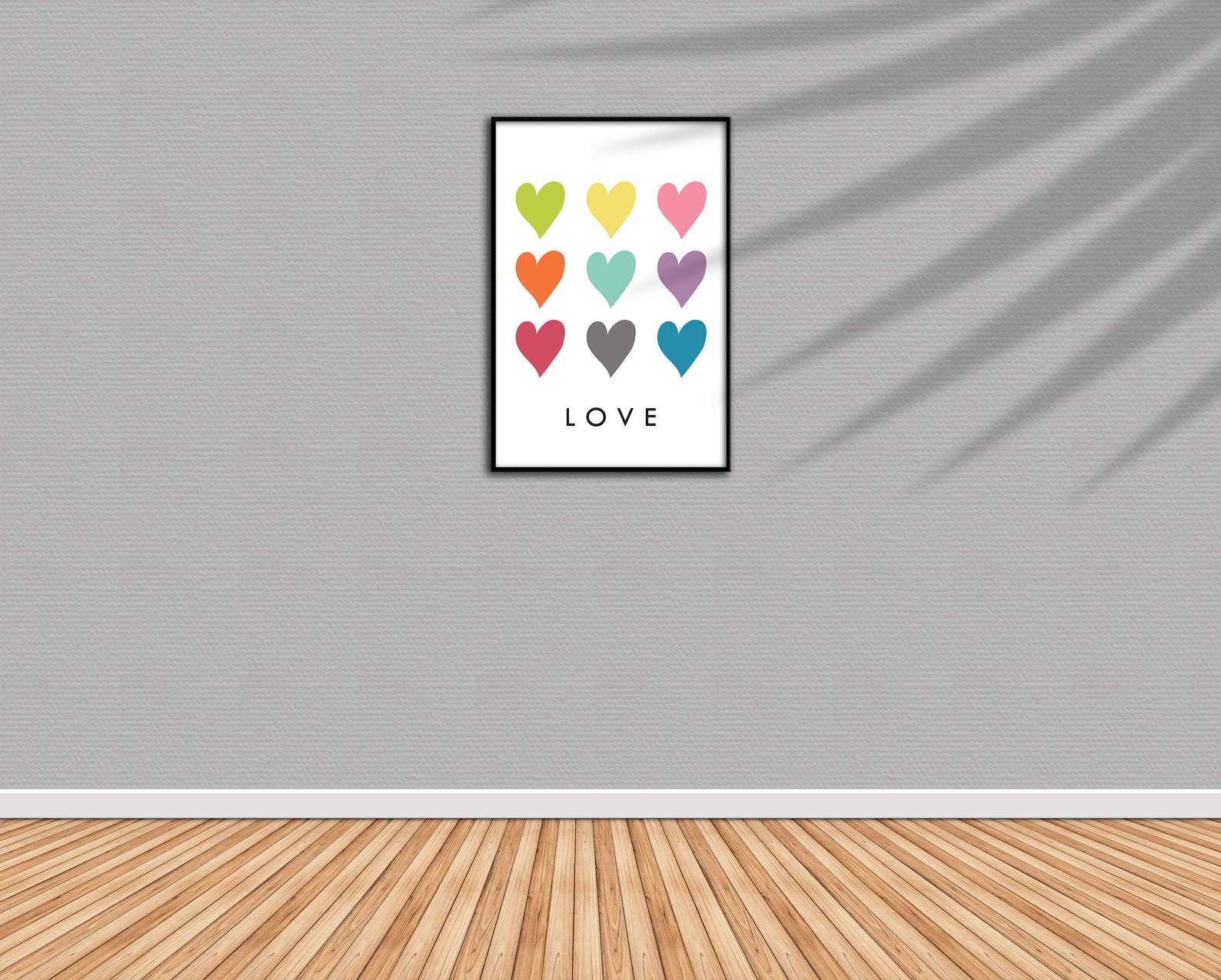 Heart Wall Decor Printable Poster Instant Download Heart Etsy