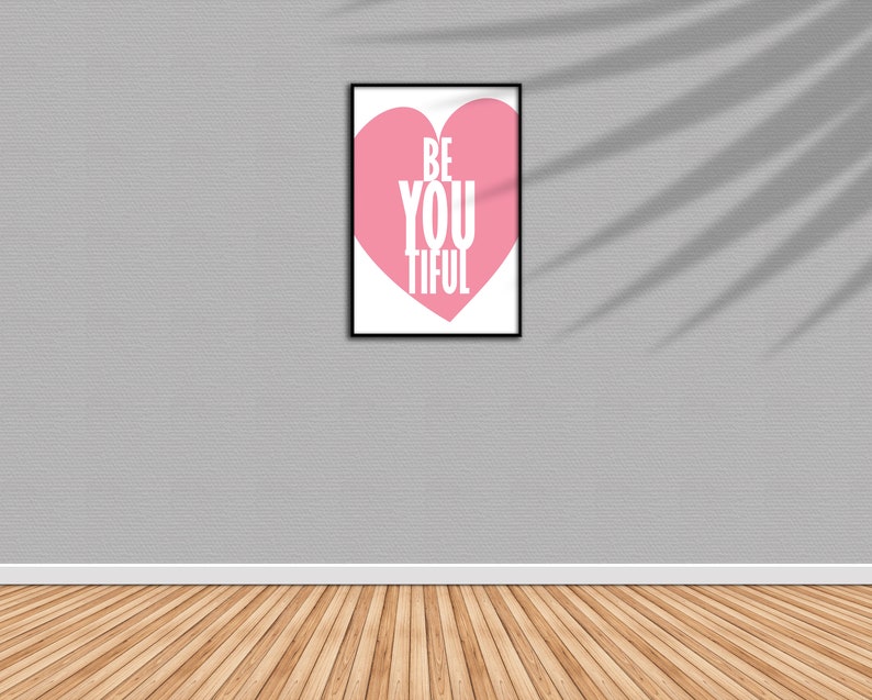 Be You Print Girl Bedroom Decor Printable Art Nursery Wall Prints Beyoutiful Print Wall Art Girls Room Quotes Art Print Be You Tiful