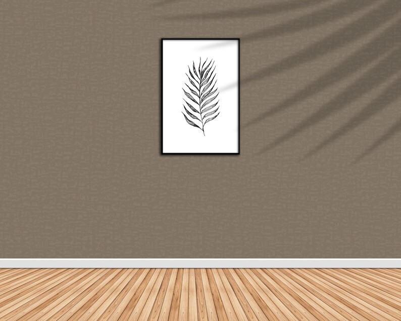 Modern Minimalist Fern Printable Art Botanical Print Botanical Wall Art Botanical Poster Reed Print Home Decor Wall Art Plant Prints