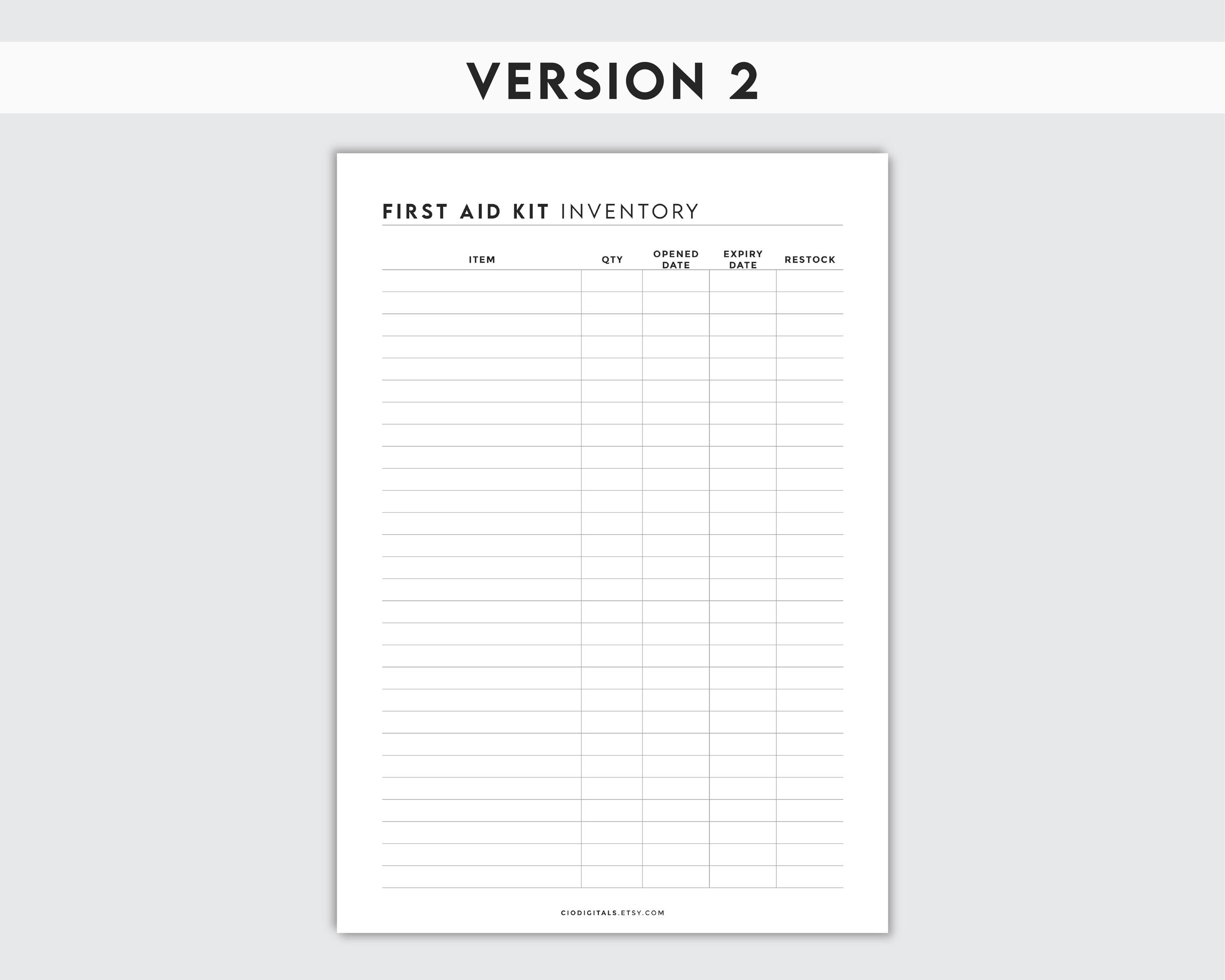Medication Inventory Tracker | Printable Pharmacy Organizer & Expiry ...