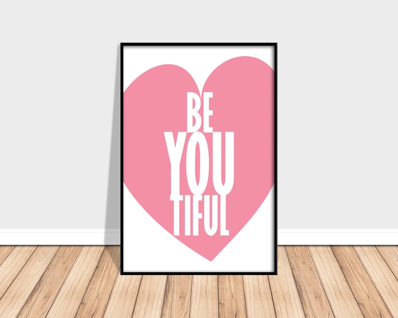 Be You Print Girl Bedroom Decor Printable Art Nursery Wall Prints Beyoutiful Print Wall Art Girls Room Quotes Art Print Be You Tiful