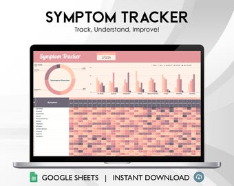 Daily Symptom Tracker Sheet, Illness Progress Log (Google Sheets)