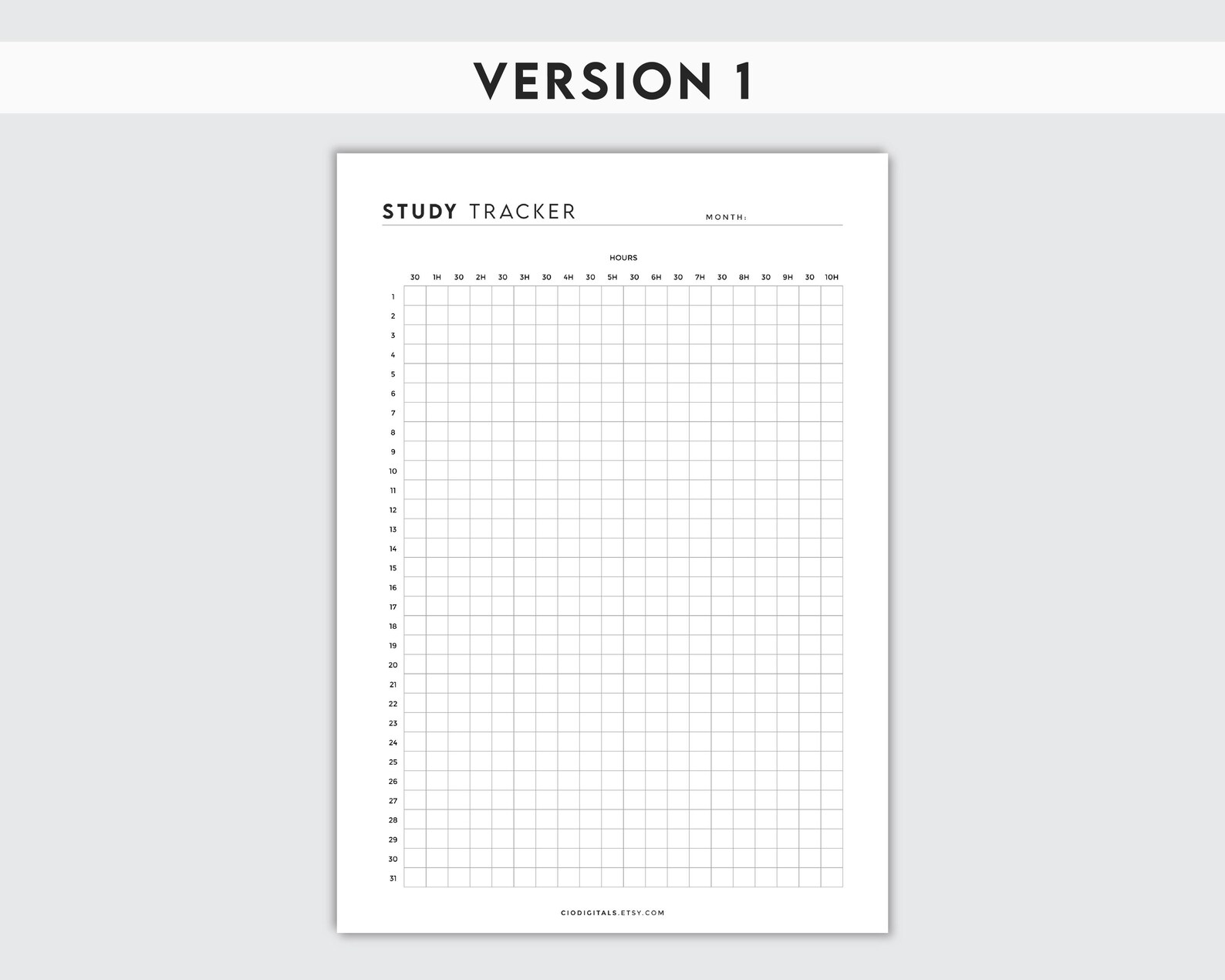 Printable Study Tracker | Exam Prep, Student Planner (digital Download ...