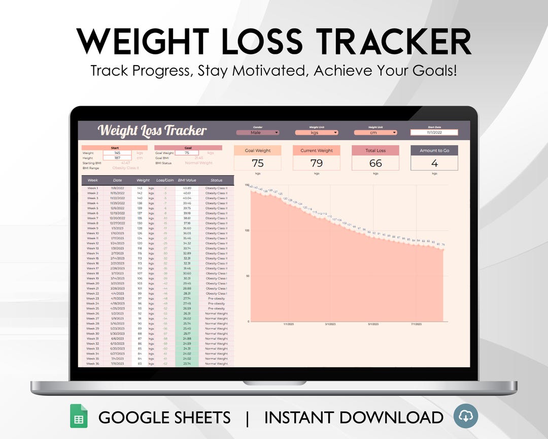 Fat Tracker Notebook Weight Loss Tracker Sheet, Fitness Tracker, Weight Management Log Fat ...