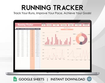 Running Tracker Sheet, Google Sheets (Digital Download)