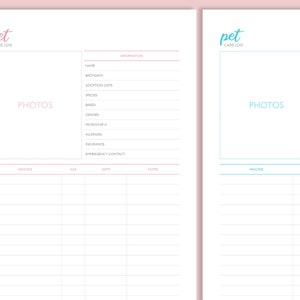 Pet Care Planner, Pet Sitter Forms, Dog Health Record (PDF) image 3