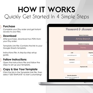Hoja de cálculo de seguimiento de contraseñas / Inicio de sesión seguro y organizador de cuentas imagen 6