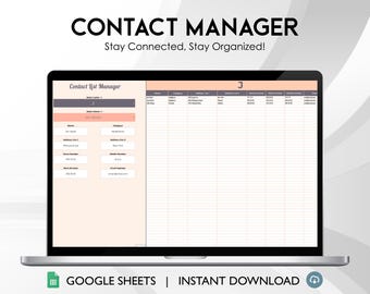 Contact Manager Spreadsheet, Client Organizer (Google Sheets)