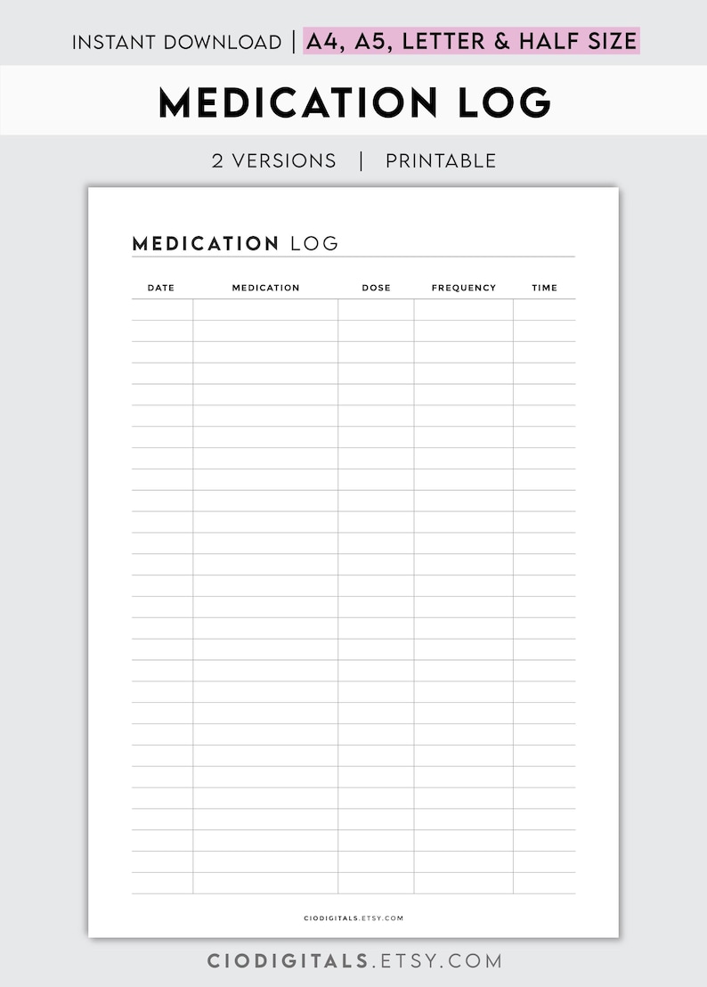 medication log
