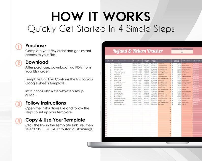 Refund & Return Tracker Template - Automated Google Sheets Tool ...