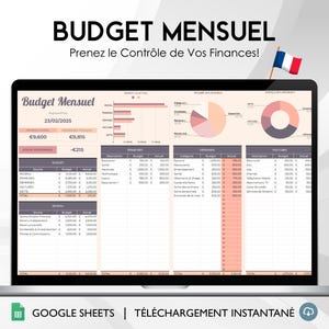 Monthly Budget Template | Google Sheets Finance Tracker (Digital Download)