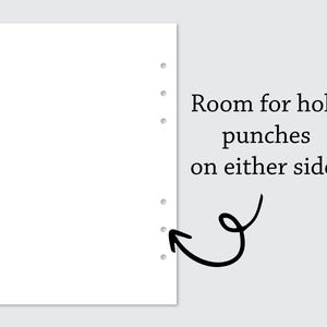 room for hole punches on either side