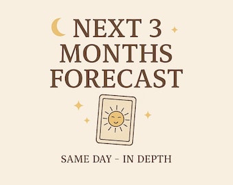Lectura psíquica de tarot detallada para los próximos 3 meses (el mismo día) **Por favor, lea la descripción**