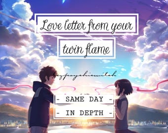 Lettre d&#39;amour du MÊME JOUR de votre flamme jumelle (en séparation/qui ne se sont pas encore rencontrés) | Lecture psychique du tarot en profondeur **veuillez lire la description**