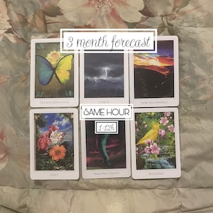 ALLEEN ZELFDE UUR kaarten voor de komende 3 maanden, 1-12 uur, voorspelling van 3 maanden, paranormale tarotlezing, 3 maanden voorspelling